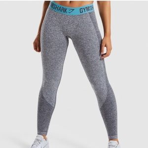 GYMSHARK FLEX LEGGING - Charcoal marl / dusky teal